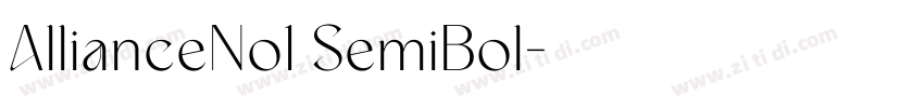 AllianceNo1 SemiBol字体转换